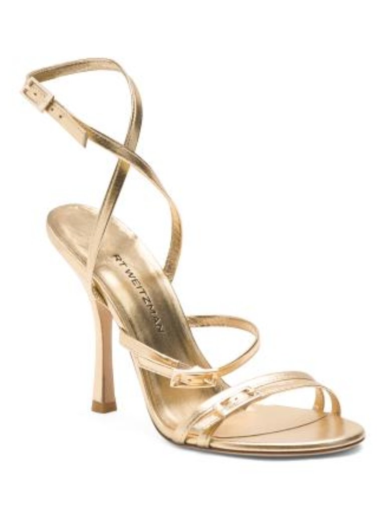 Stuart Weitzman Made In Spain Leather Georgie 100 Sandals